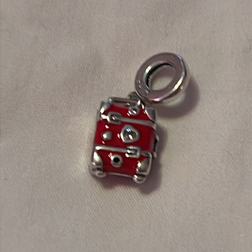 Pandora S.925 Red Suitcase Charm Pendant - Picture 7 of 8